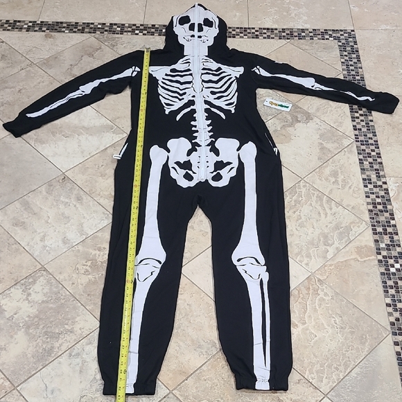Halloween Costum Tipsy Elves Black and White Skeleton Jumpsuit - Picture 1 of 10